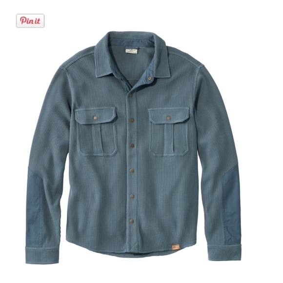L.L. Bean Other - L.L. Bean Men’s BeanBuilt Waffle Overshirt Shirt. Size XLT. Untucked Fit.